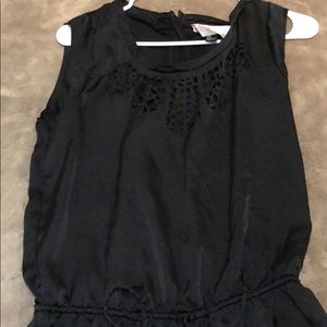 Black satin feel romper